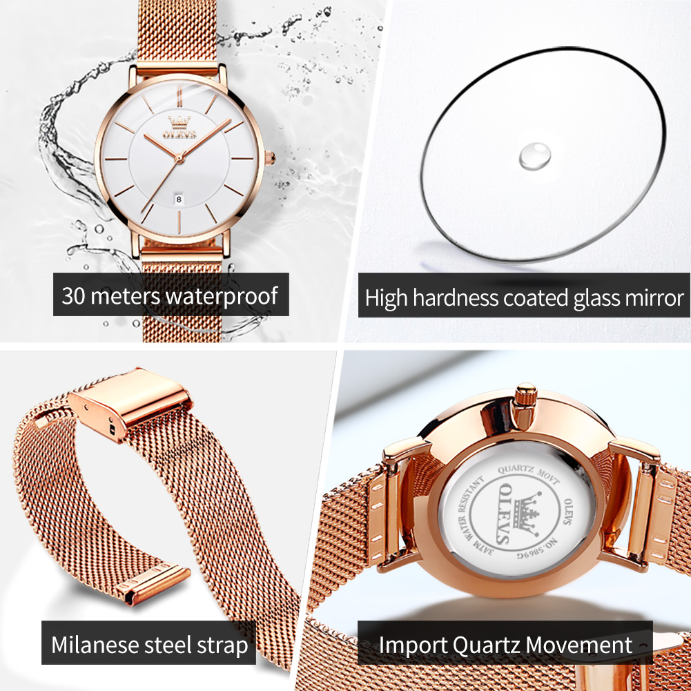 OLEVS Woman Watch 5869 Elegant - Women Accessories Gift Box recension och pris