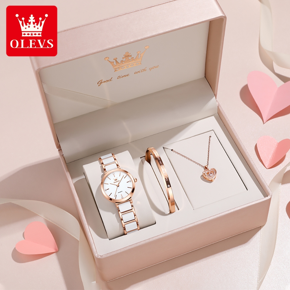 OLEVS Women Watch 5877 Luxury  - Women Accessories Gift Box recension och pris