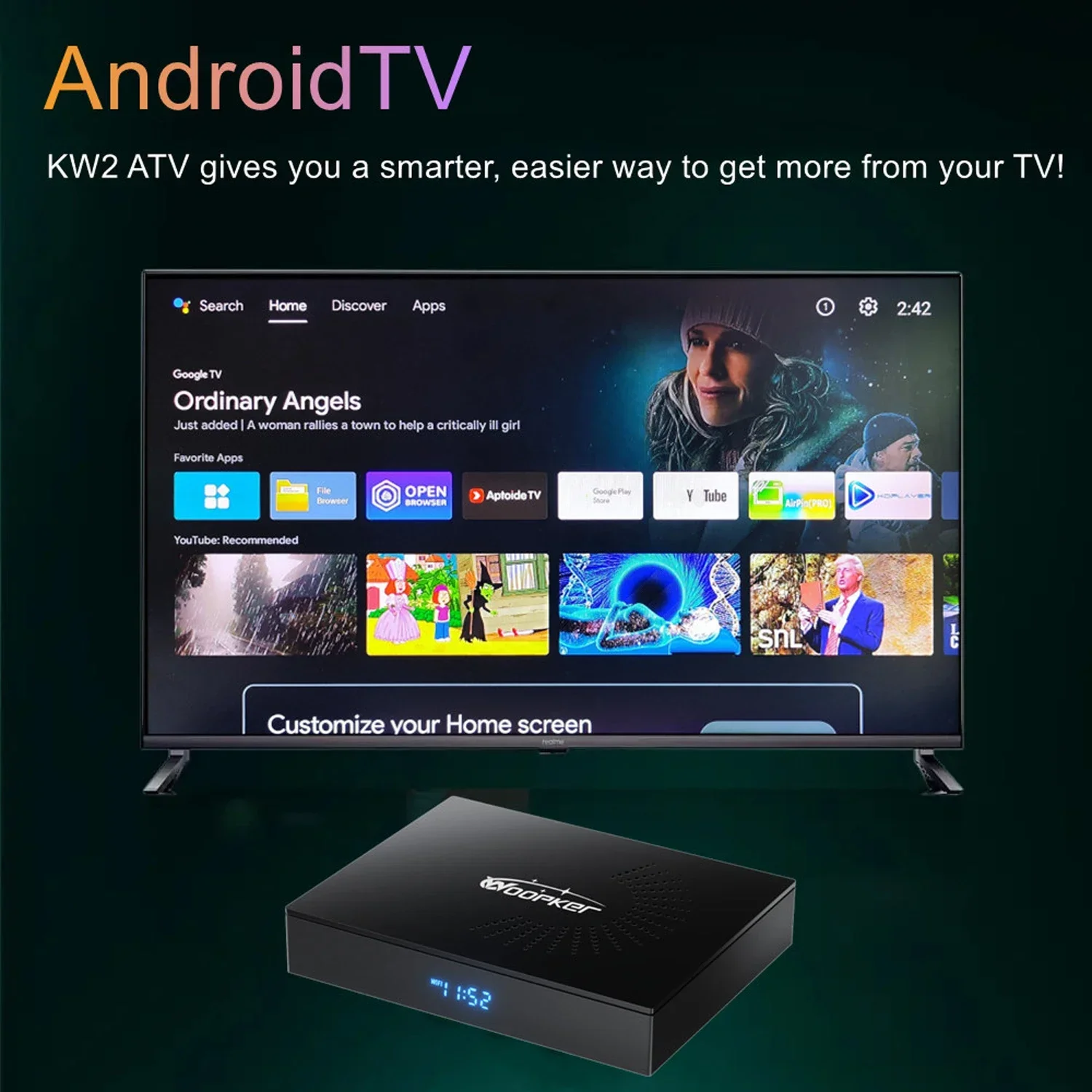 Woopker KW2 Android 14 TV Box  - Women Accessories Pandora recension och pris