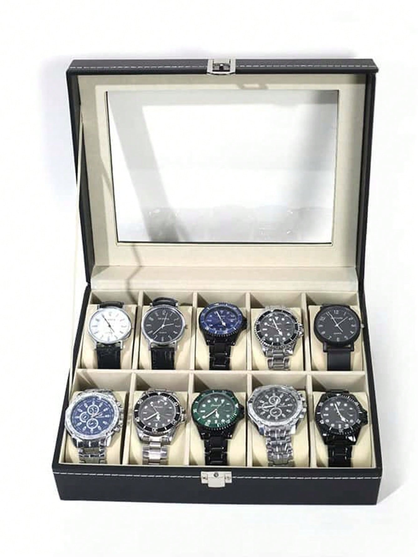 Leather Watch Box with Lock, L - Women Accessories Gift Box recension och pris