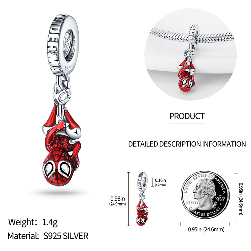 NEW in movie Spider-man Charm  - Women Accessories Pandora recension och pris